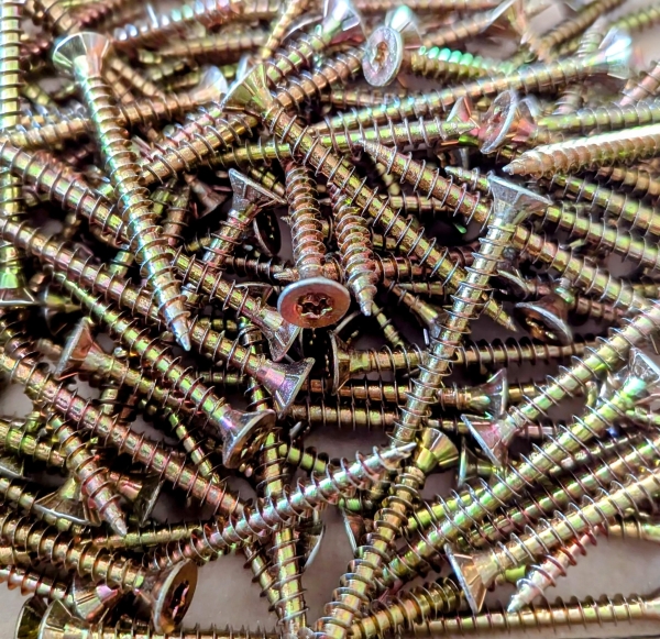 3,5x45 T15 Stahl gelb verzinkt Spanplattenschrauben Senkkopf Vollgewinde R89098